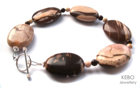 Safari Chic Bracelet-bracelet sterling silver lampwork 
