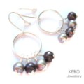 Silver Rain Earrings-Fresh Water Pearls Earrings Silver