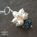Starburst Necklace-Becky Fairclough, freshwater, pearls, necklace, artisan, glass, lampwork